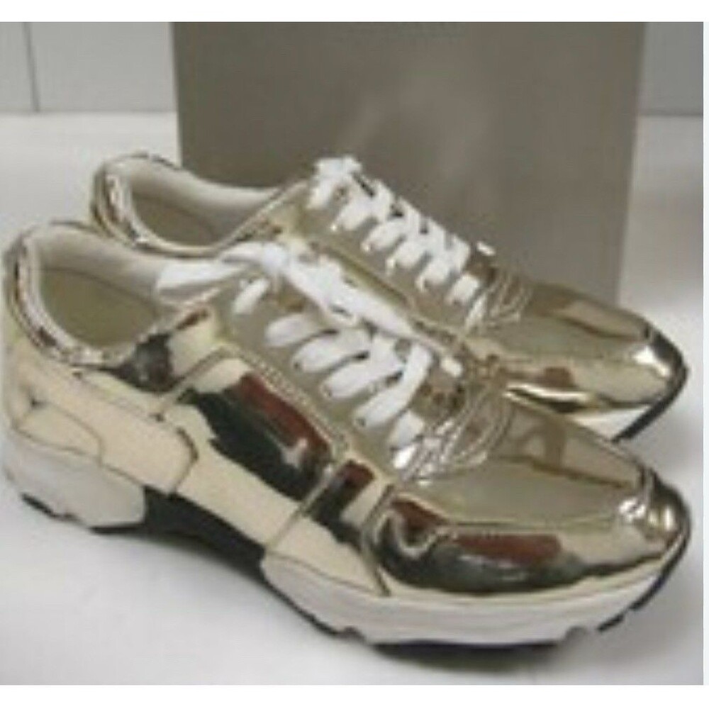KURT GEIGER/CARVELA  LACROSSE TRAINERS M7 W8.5 RUNNERS GOLD EU40